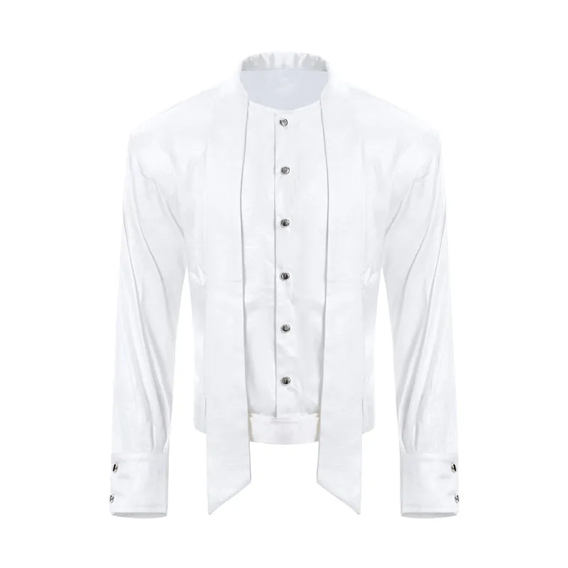 【24s Oct.】Niche Deconstructed Bow Tie Design Leather Shirt
