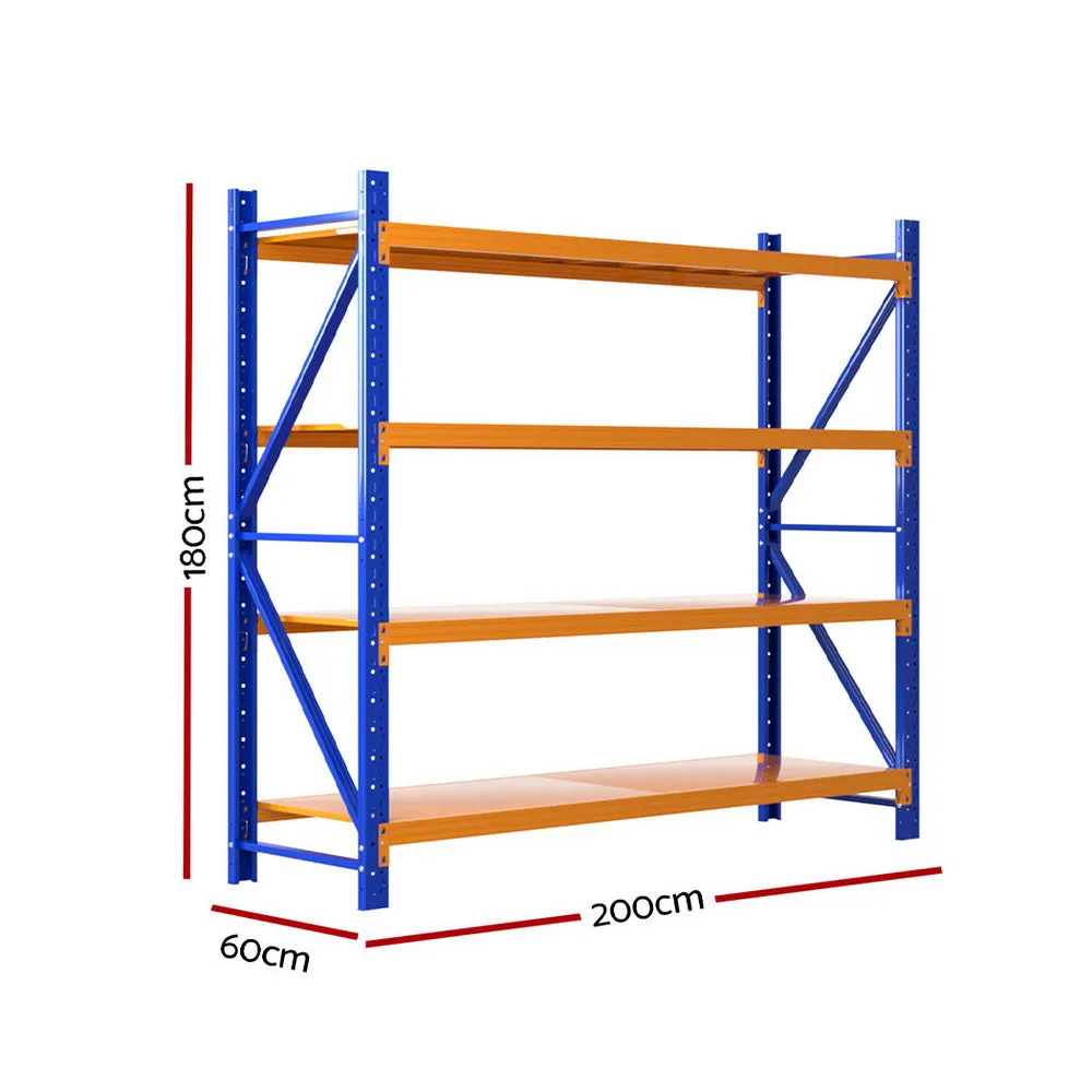 2Mx1.8M Warehouse Shelving Garage Rack - Blue & Orange