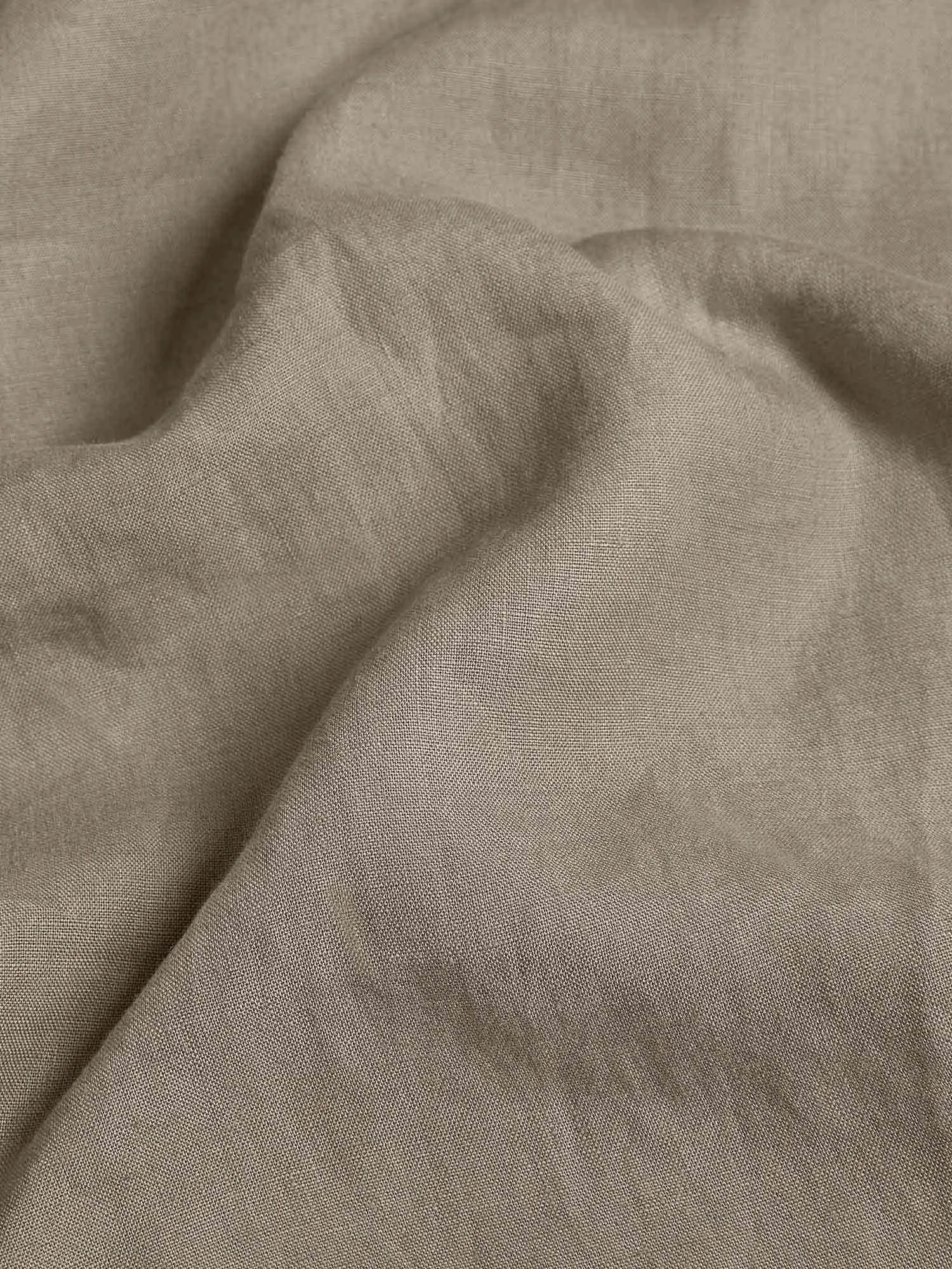 Aloe Linen Short Sleeve Shirt—mushroom