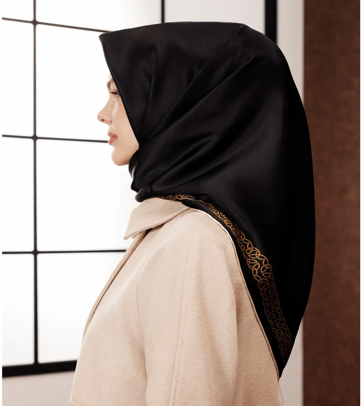Armine Black Beauty Silk Scarf No. 9