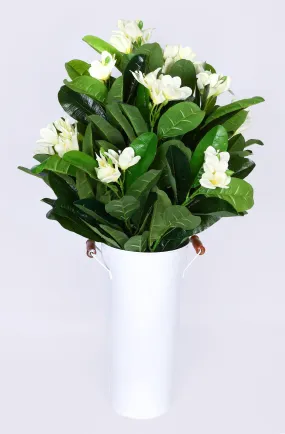 Artificial Fresh frangipani Plant with  Metal Cone Pot - 3 feet