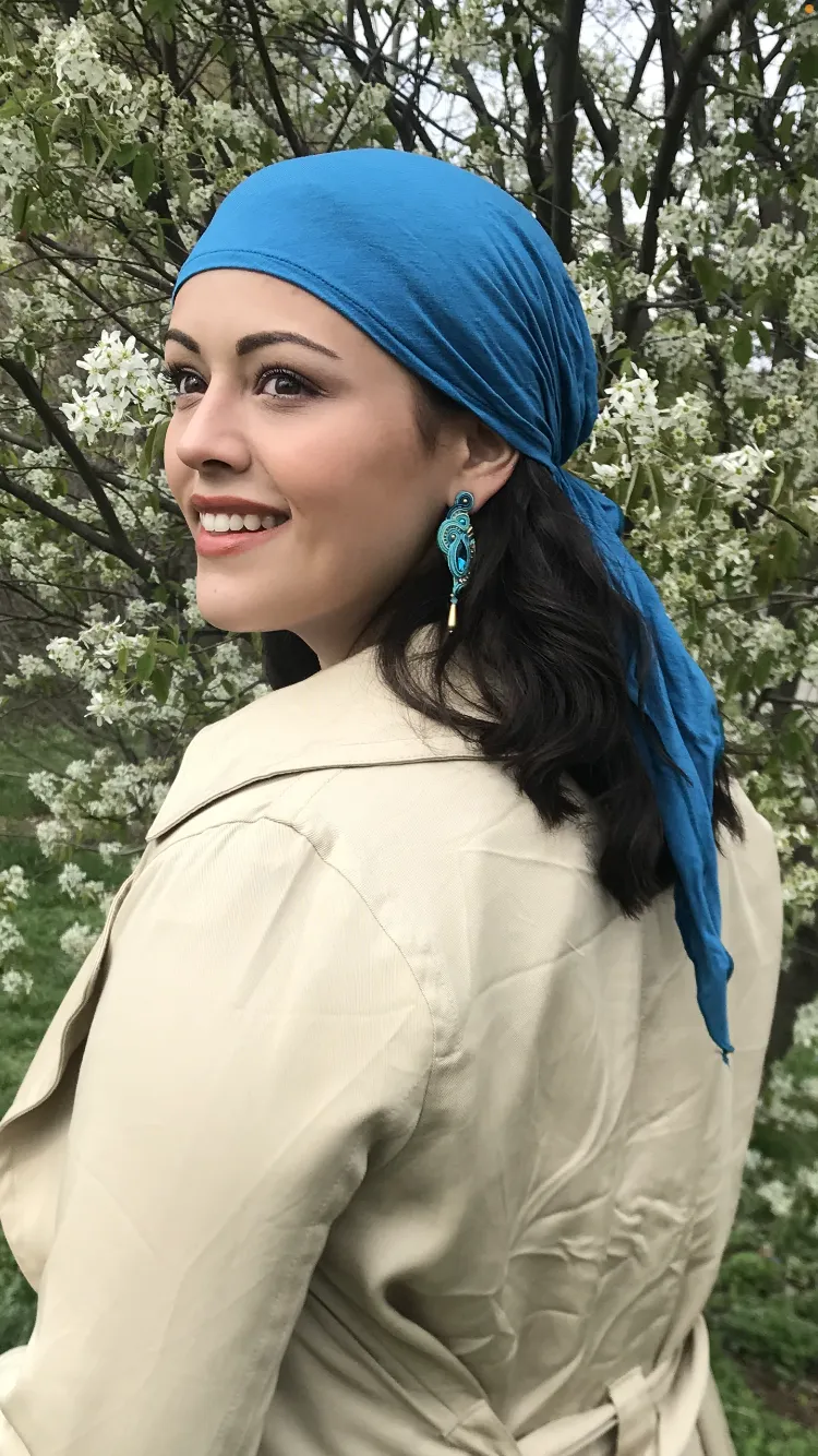 Breathable Hemp Pre Tied Head Scarf | Gift Hair Scarf  Made From Sustainable Hemp Fabric Made in USA