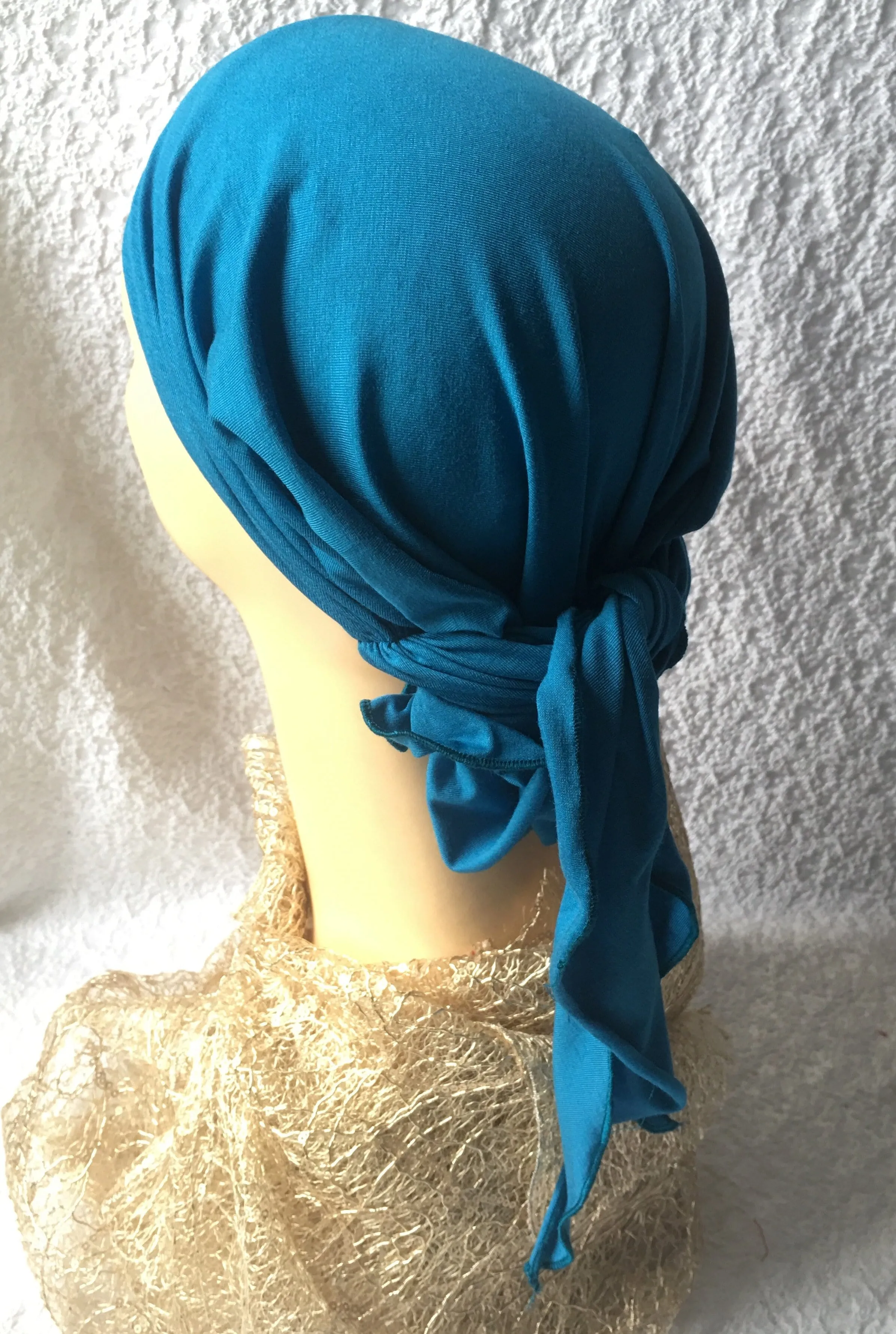 Breathable Hemp Pre Tied Head Scarf | Gift Hair Scarf  Made From Sustainable Hemp Fabric Made in USA