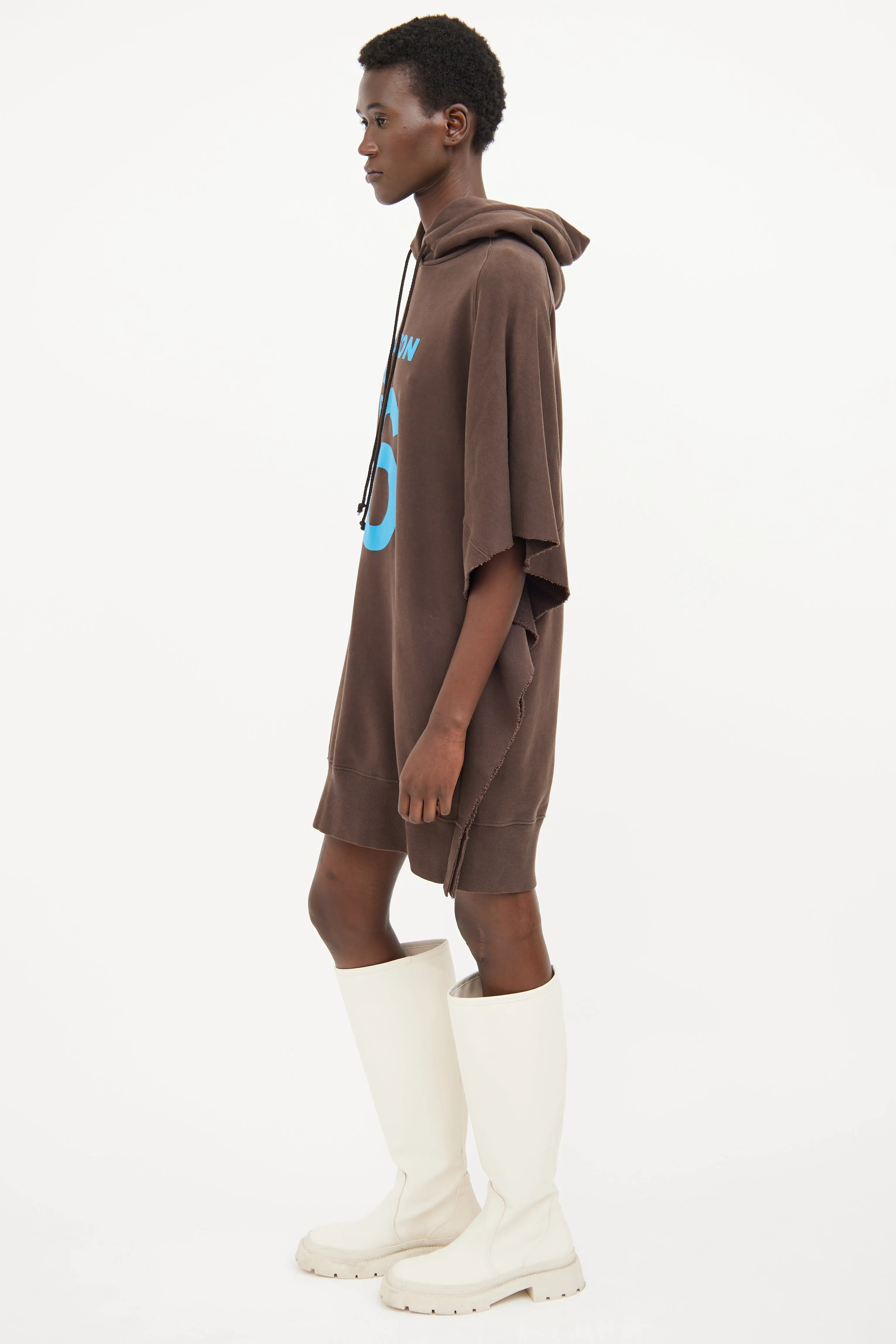 Brown Oversized Cotton Dress
