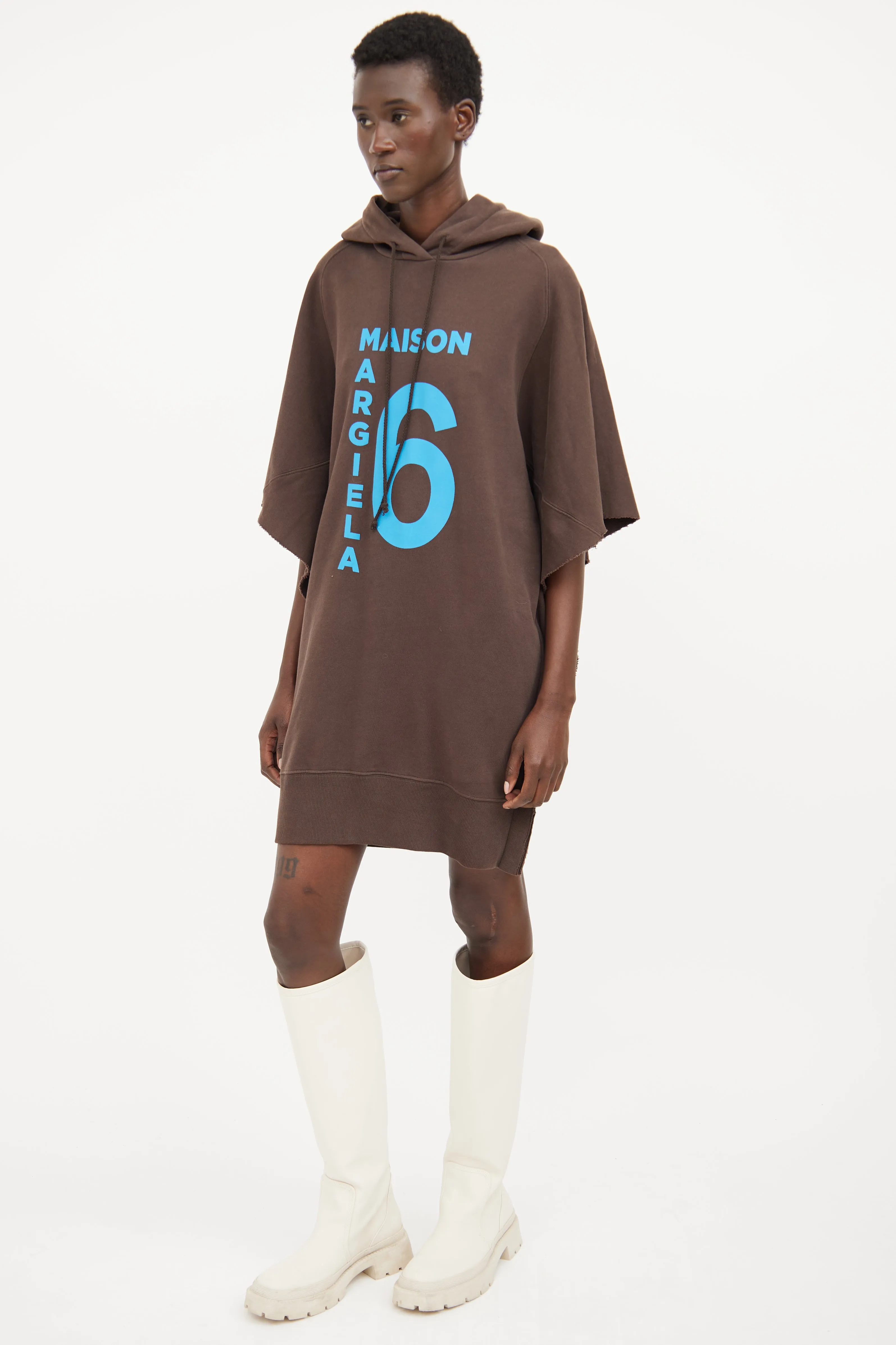 Brown Oversized Cotton Dress