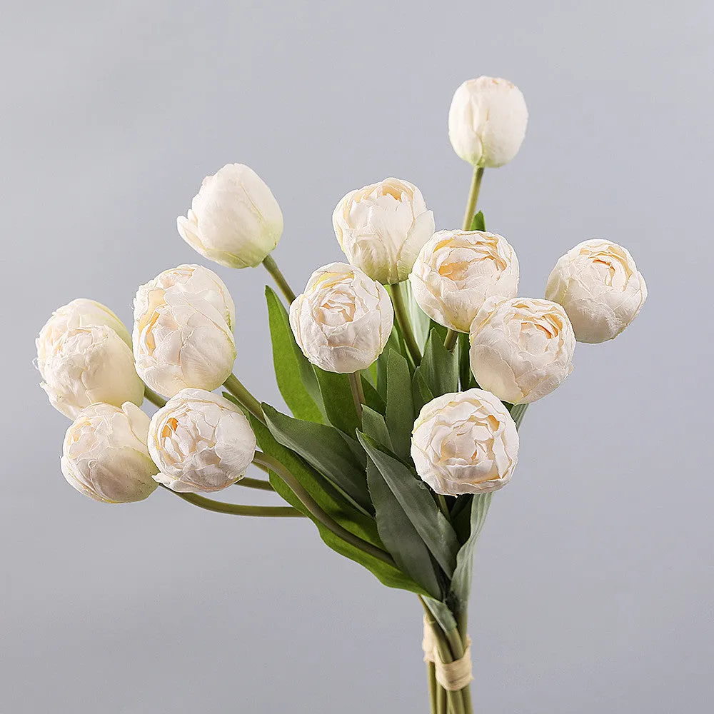 Bulk Exclusive 7Pcs Burnt Tulip Stems Bouquet Artificial Floral Wholesale