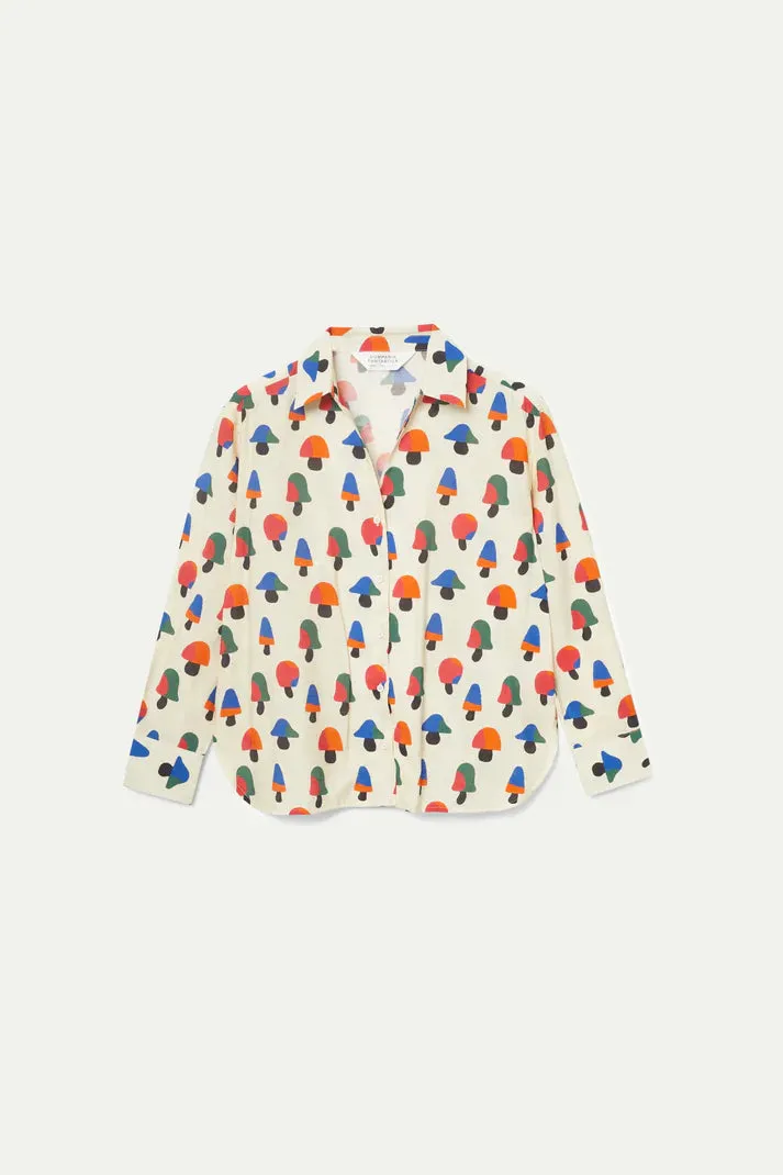 Compañia Fantastica - Cream Mushroom Print Shirt