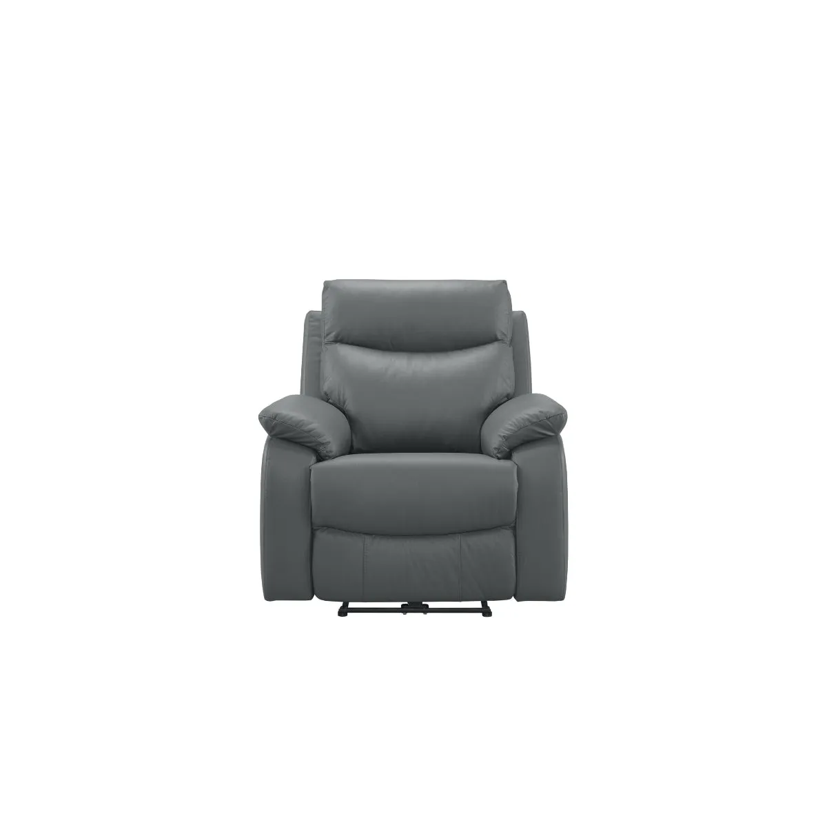 CozyCloud Grey Leather Recliner
