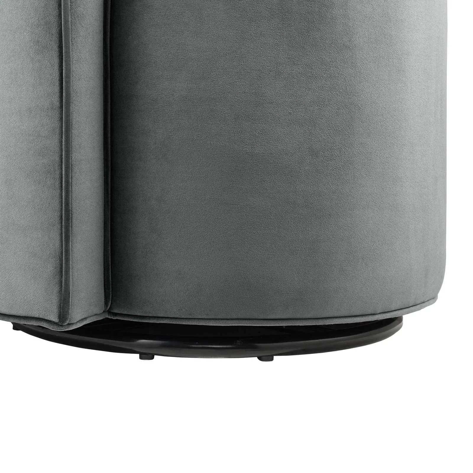 Della Performance Velvet Fabric Swivel Chair Gray EEI-6222-GRY