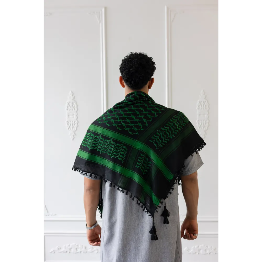 Emerald Green and Black Imamah