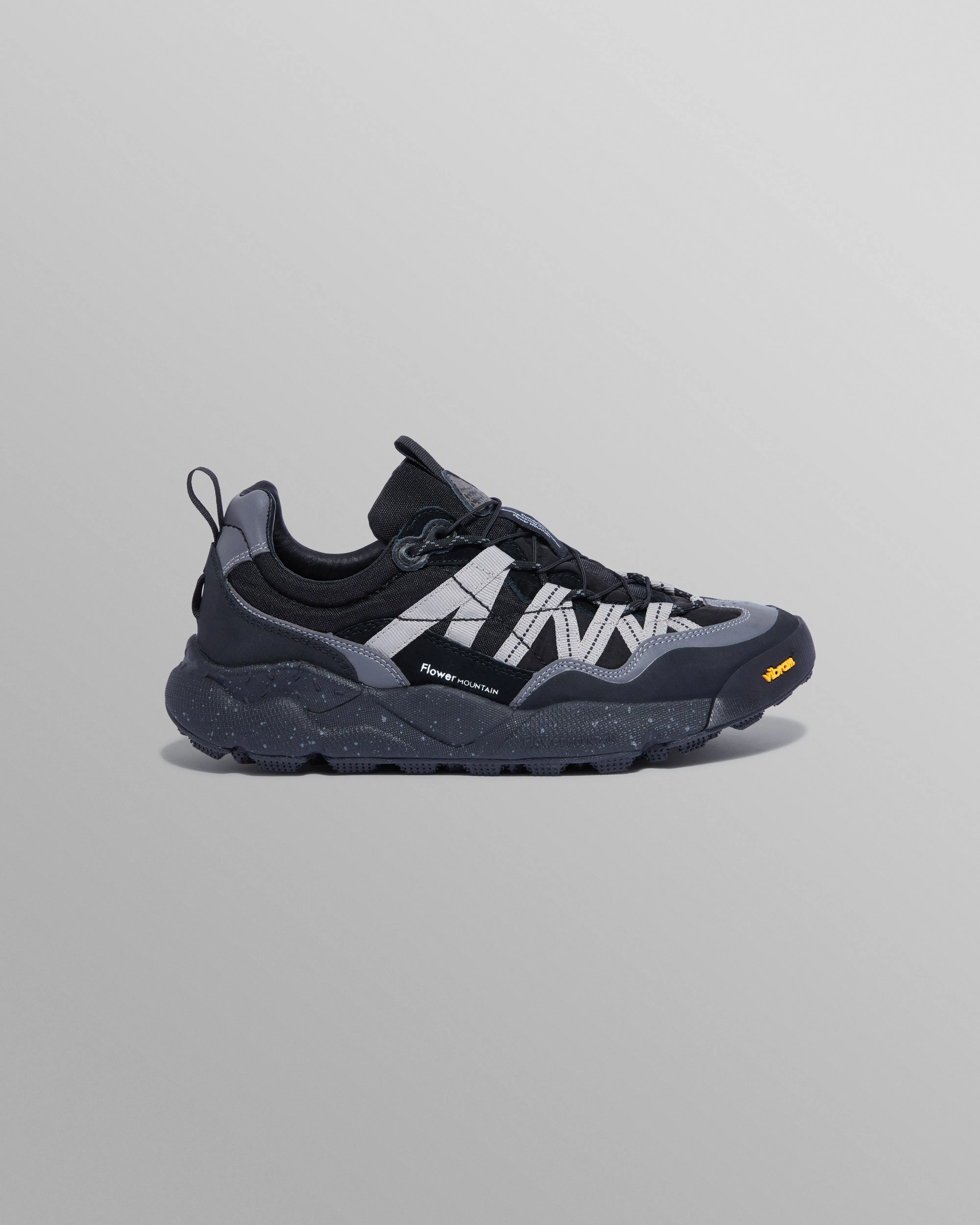Flower Mountain - Black Waterproof Suede And Technical Fabric Trainers