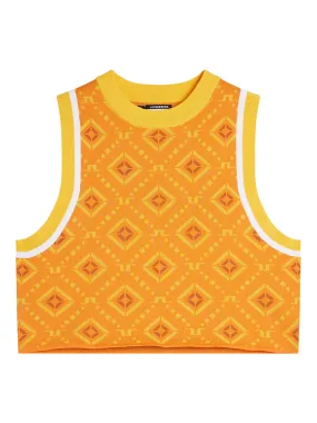 Freja Knitted Top / Orange Diamond logo