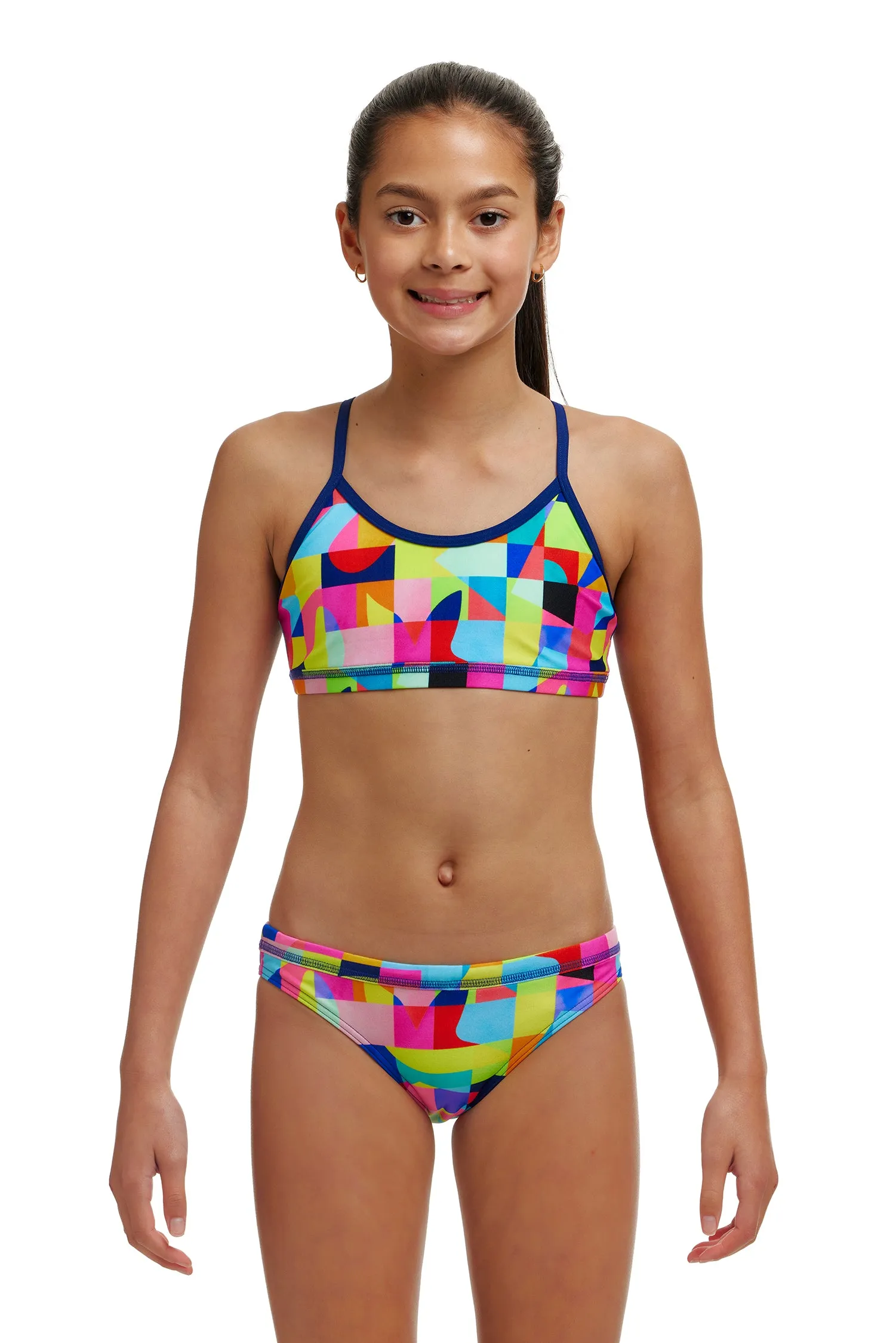 Funkita On The Grid Racerback Girls Two Piece