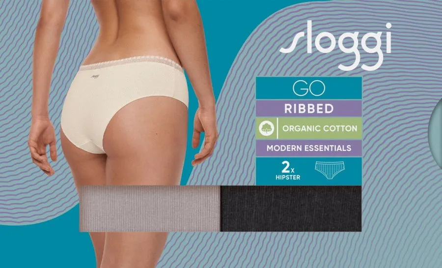 GO Ribbed Hipster (2 Pack)