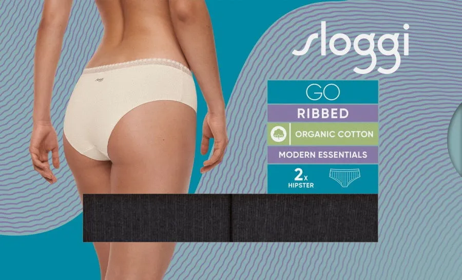 GO Ribbed Hipster (2 Pack)