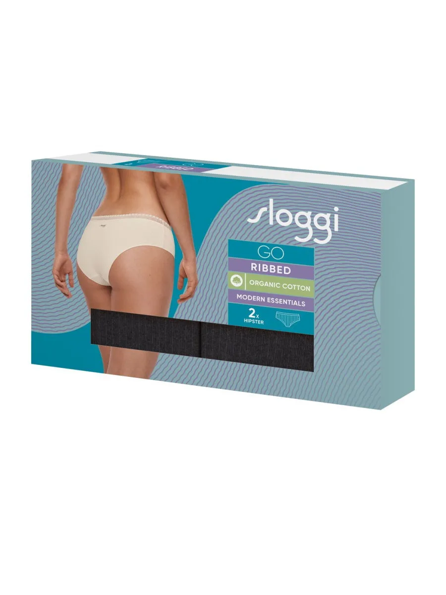 GO Ribbed Hipster (2 Pack)