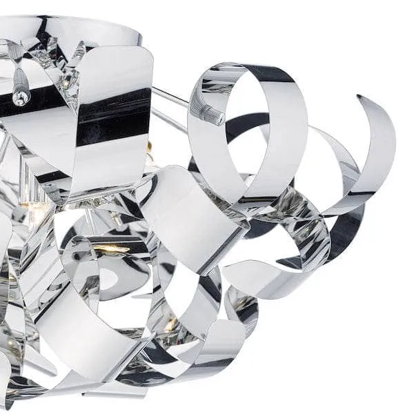 Granada 5 Light Flush 60cm Polished Chrome Ceiling Light
