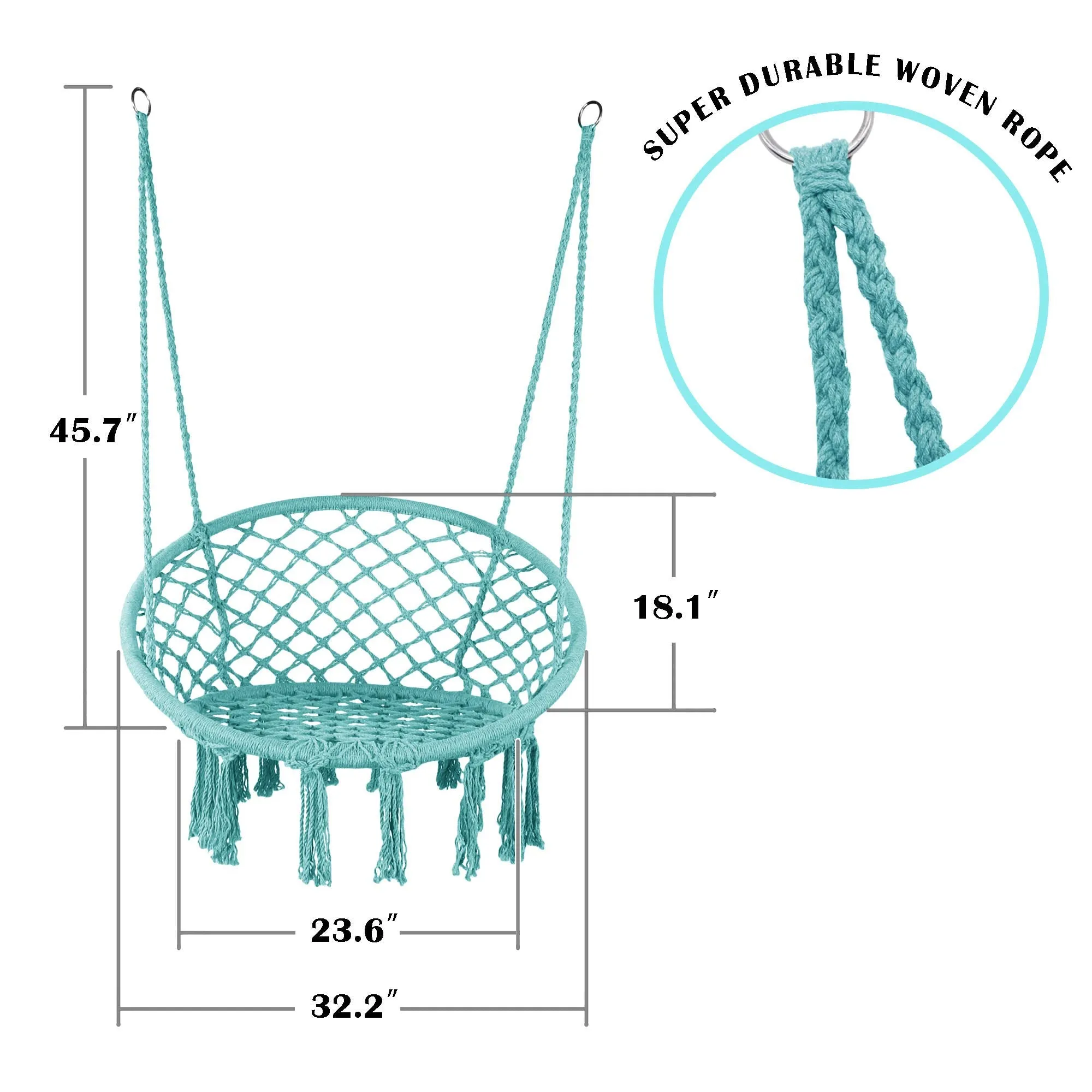 Hammock Chair Hanging Knitted -LAZZO