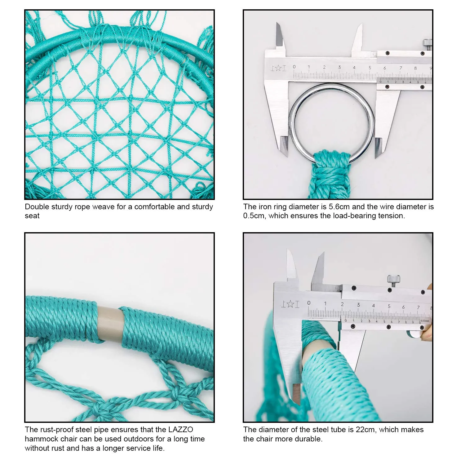 Hammock Chair Hanging Knitted -LAZZO