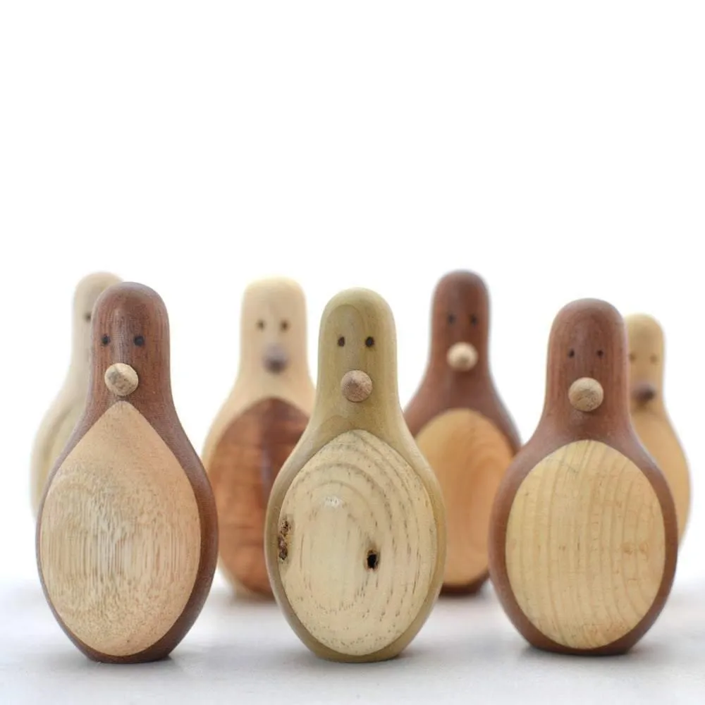 Hand Carved Hipster Penguin