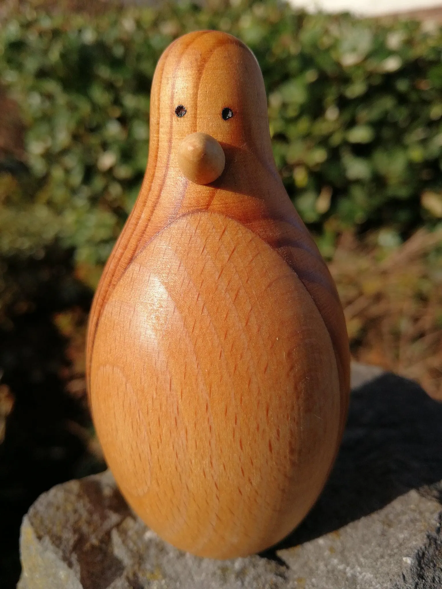 Hand Carved Hipster Penguin