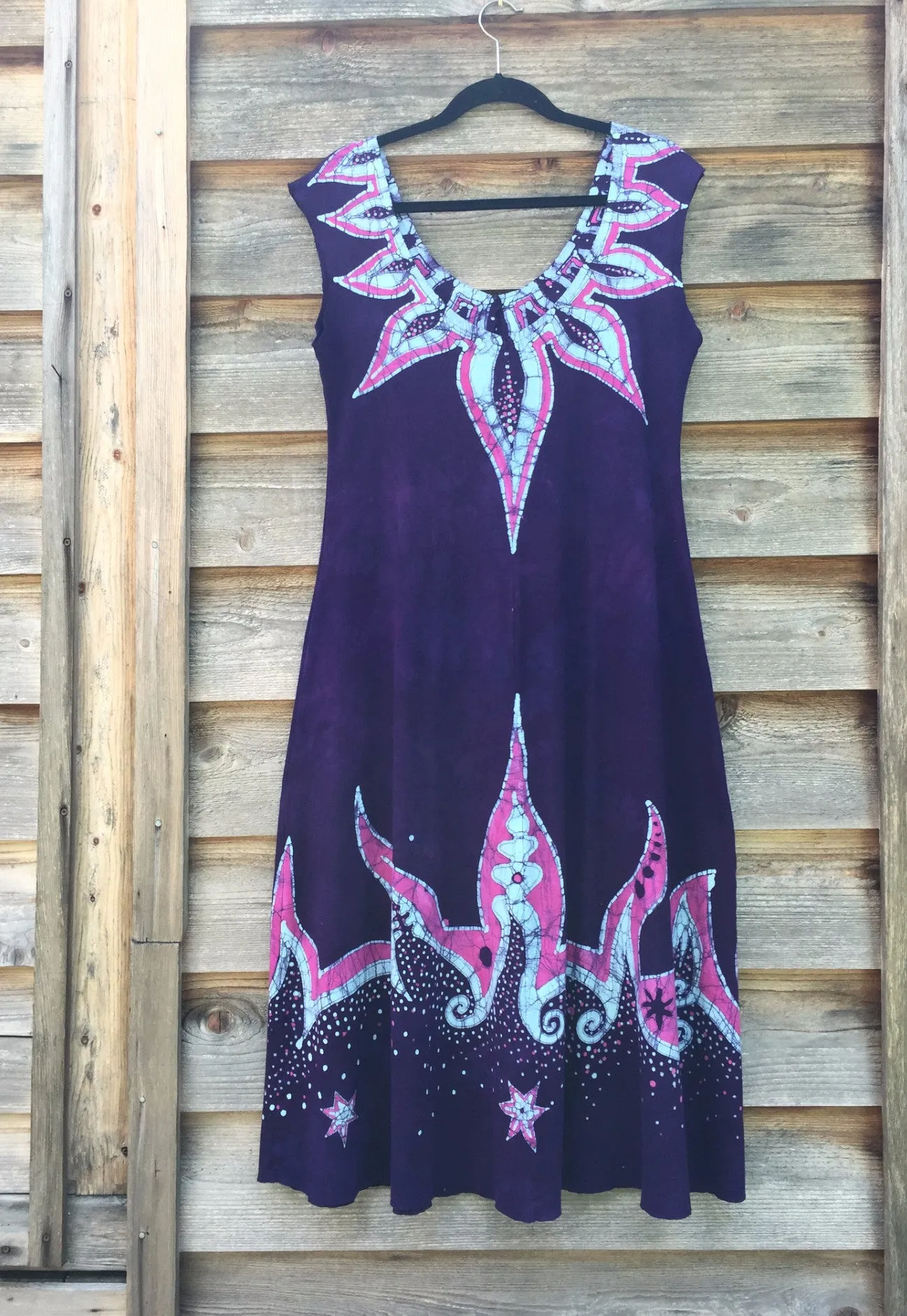 Hawaiian Bloom Time Organic Cotton Batik Dress