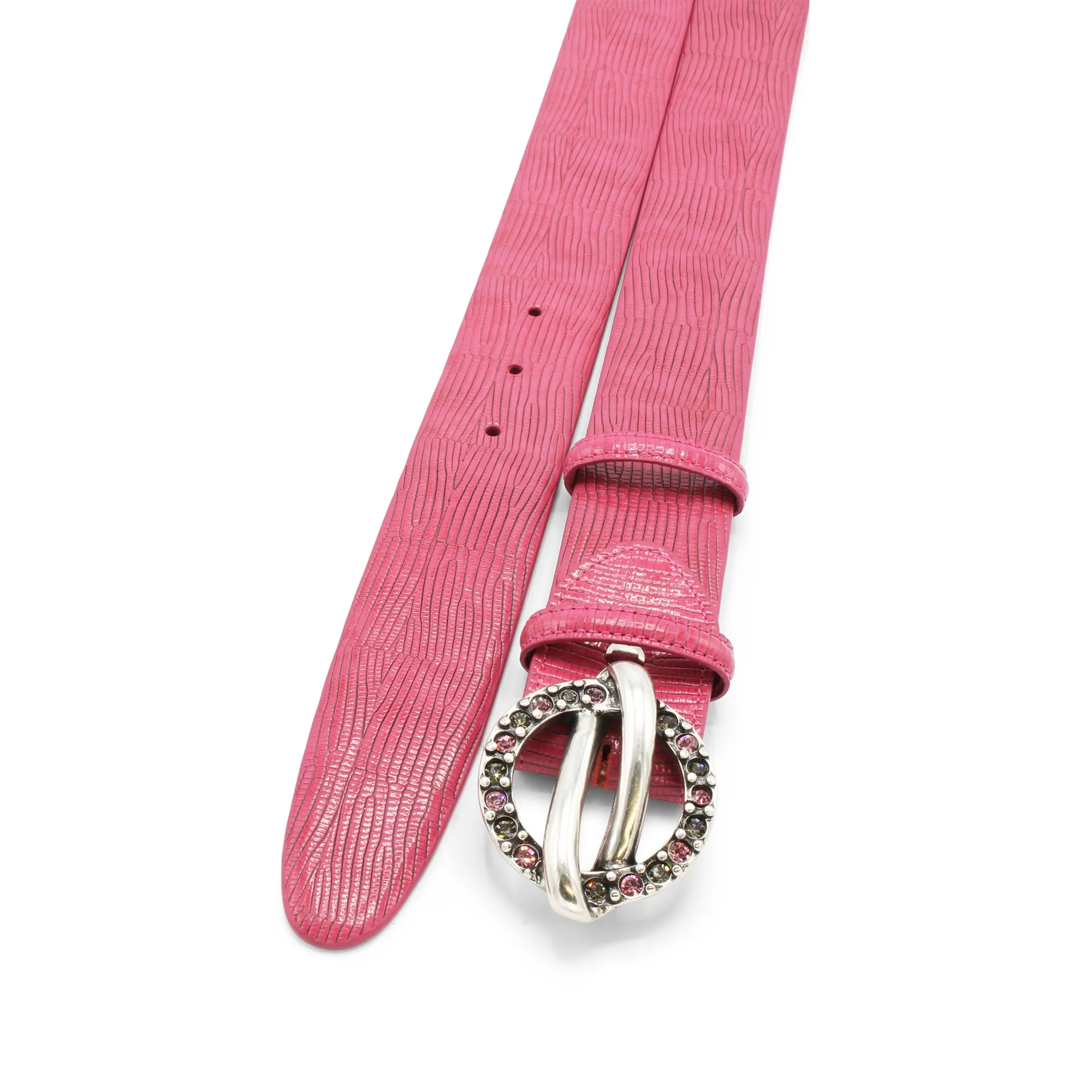 Hot Pink Lucertola Saturn Crystal Belt