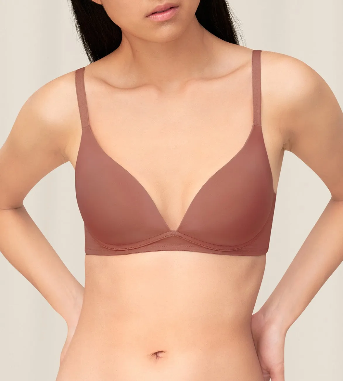 Invisible Inside-Out Non-Wired Push Up Deep V Bra