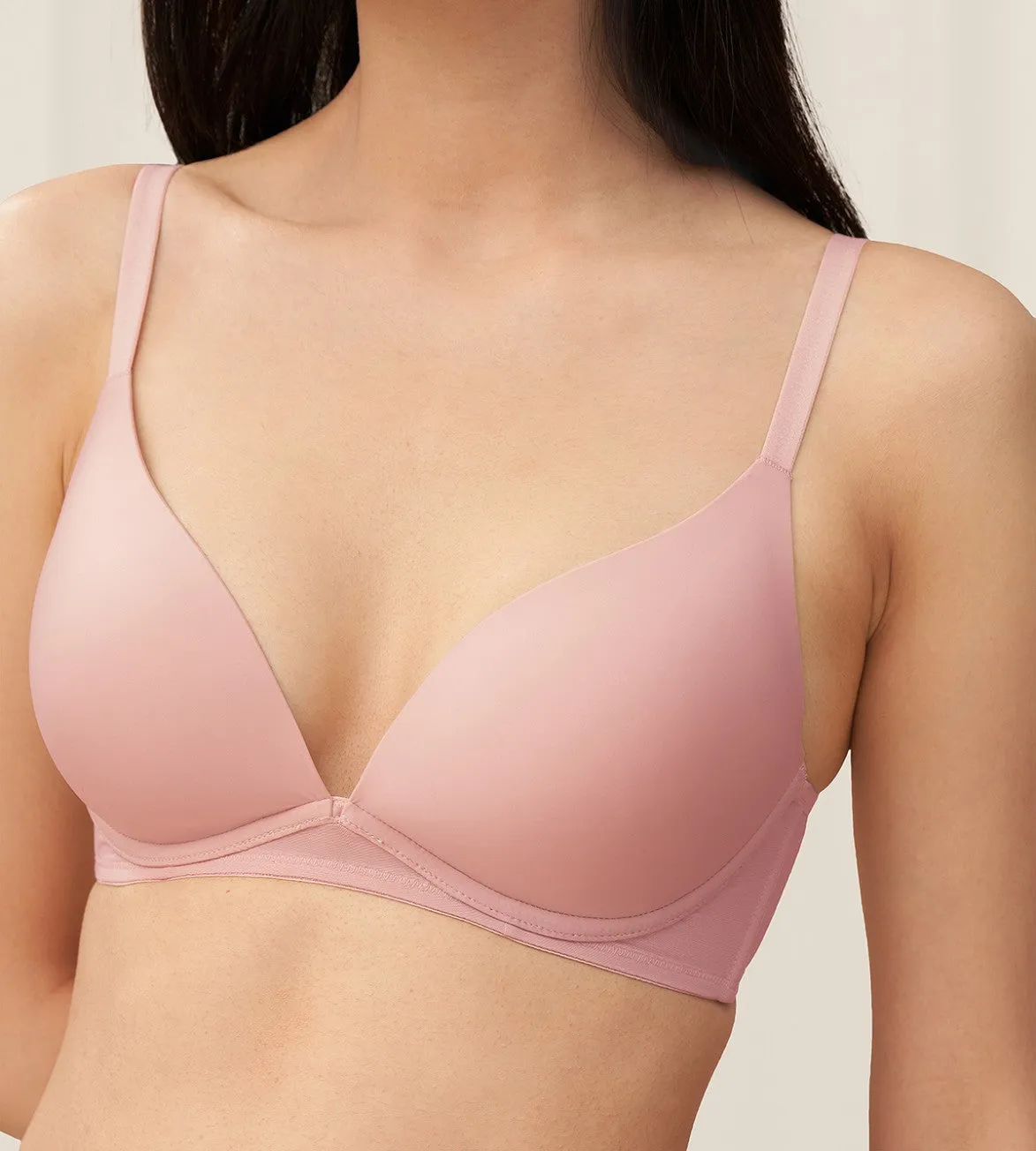 Invisible Inside-Out Non-Wired Push Up Deep V Bra
