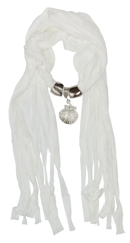 Ladies Studded Sea Shell Pendants Fashion Scarf Wholesale