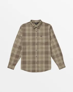 Leland Flannel Long Sleeve Shirt - Mushroom