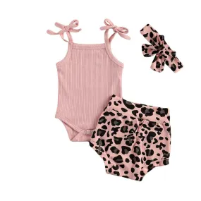 Leopard Shorts Sling Baby Set