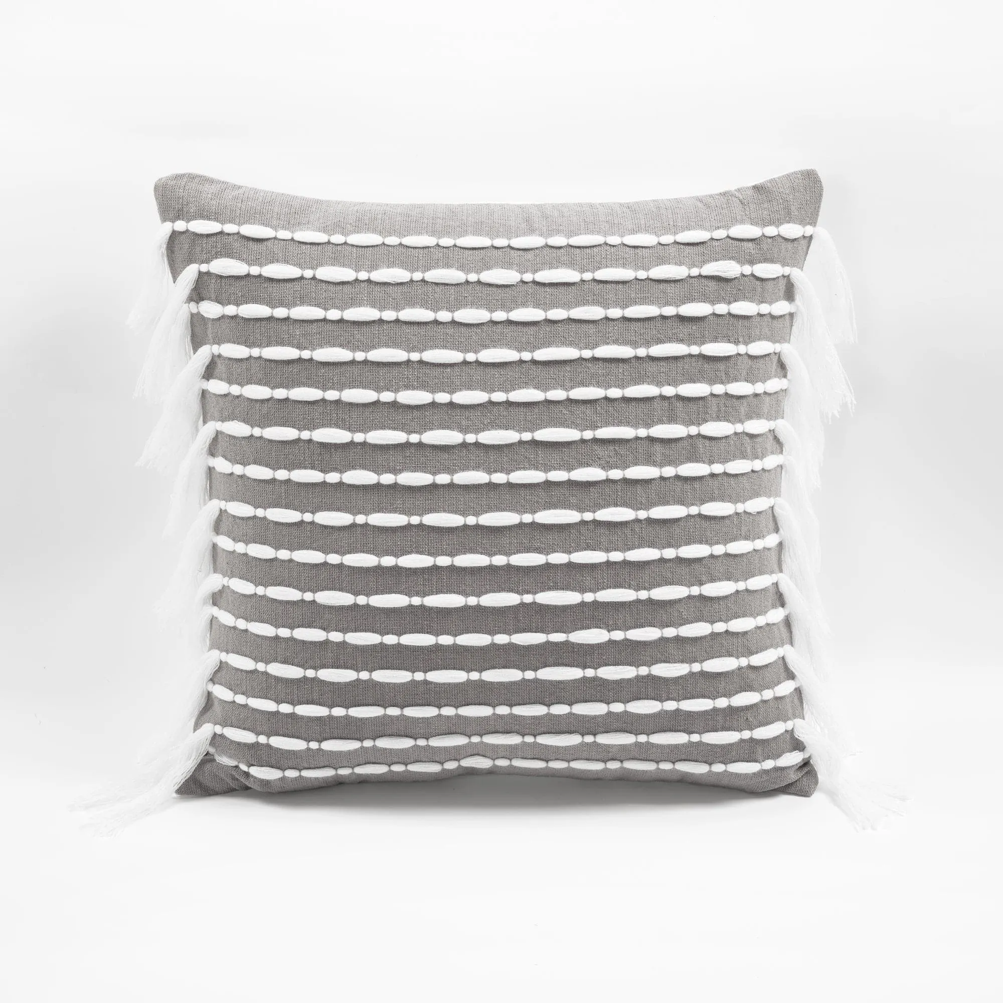 Linear Tassel Decorative Pillow