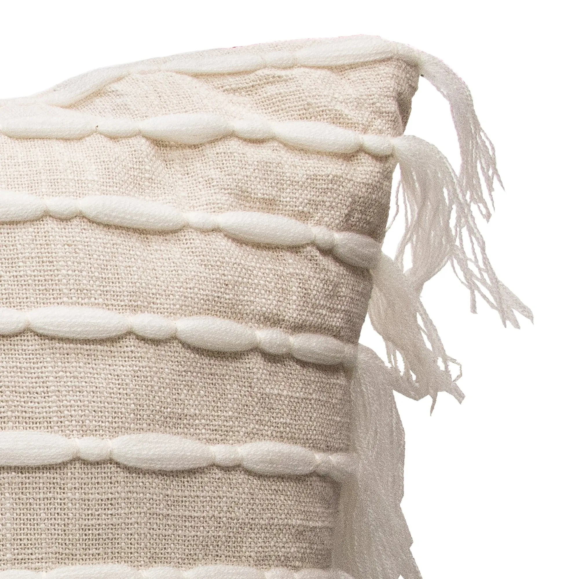 Linear Tassel Decorative Pillow
