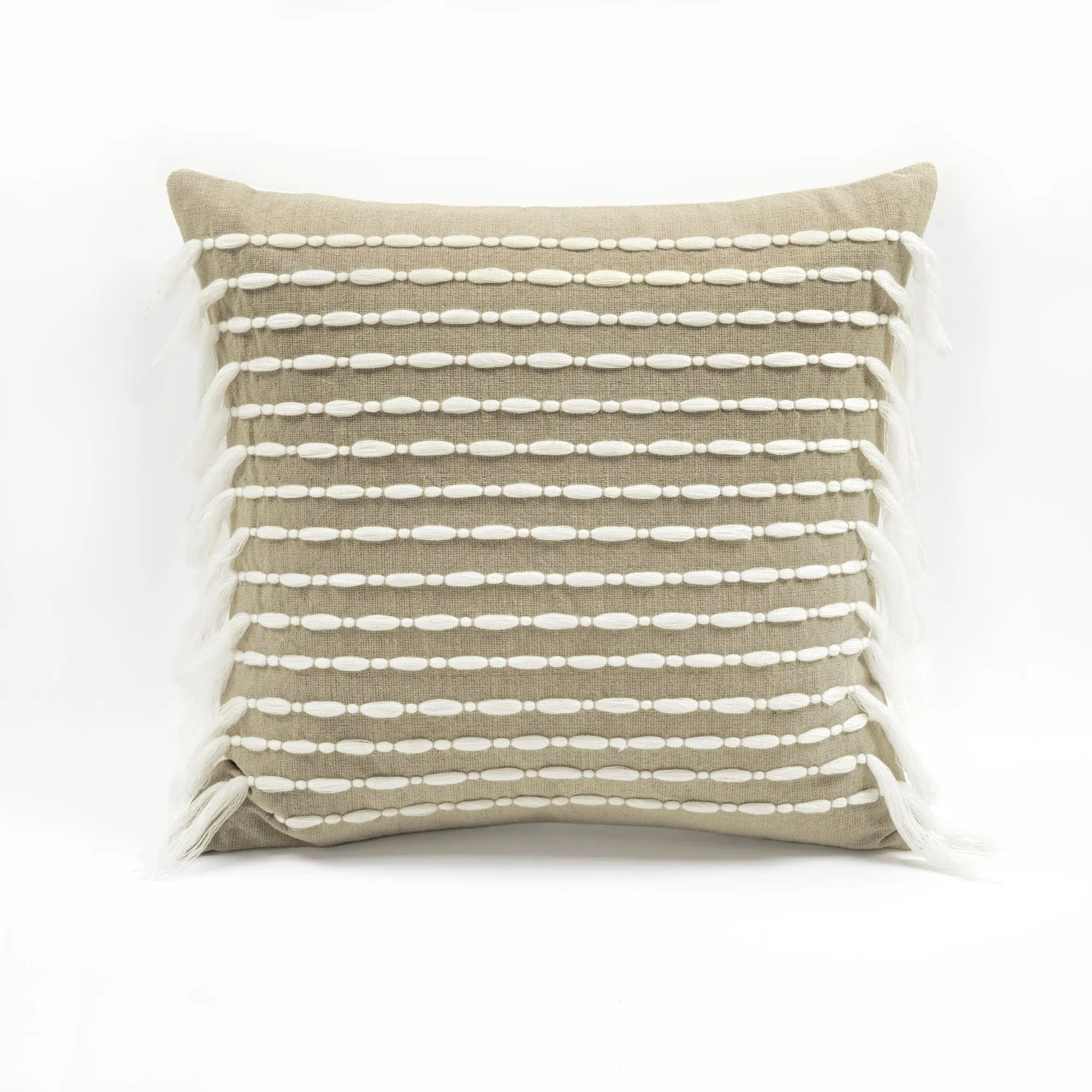 Linear Tassel Decorative Pillow