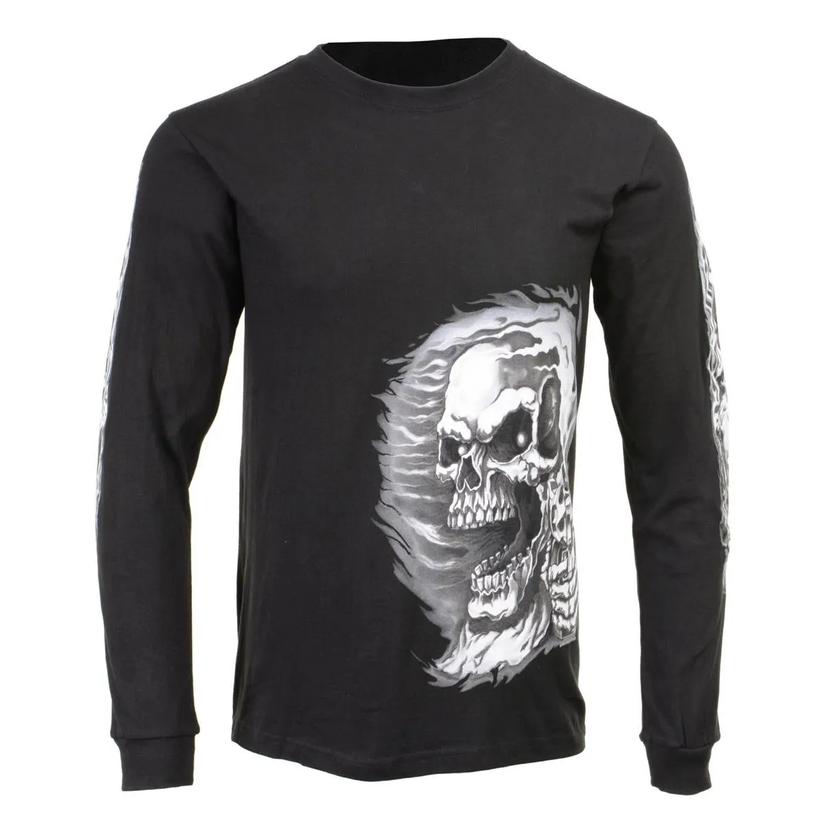 Milwaukee Leather MPMH117002 Mens 'Assassin' Double Sided Black Long