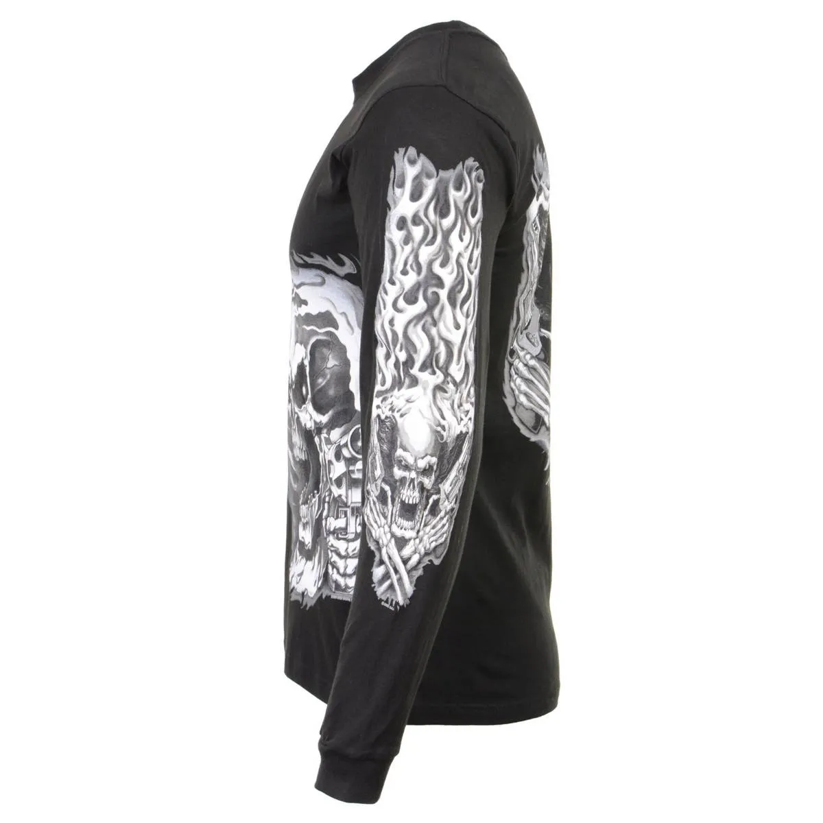 Milwaukee Leather MPMH117002 Mens 'Assassin' Double Sided Black Long