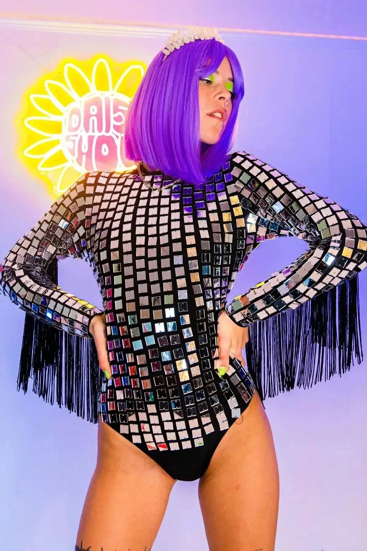 Molly Mirror Fringe Bodysuit