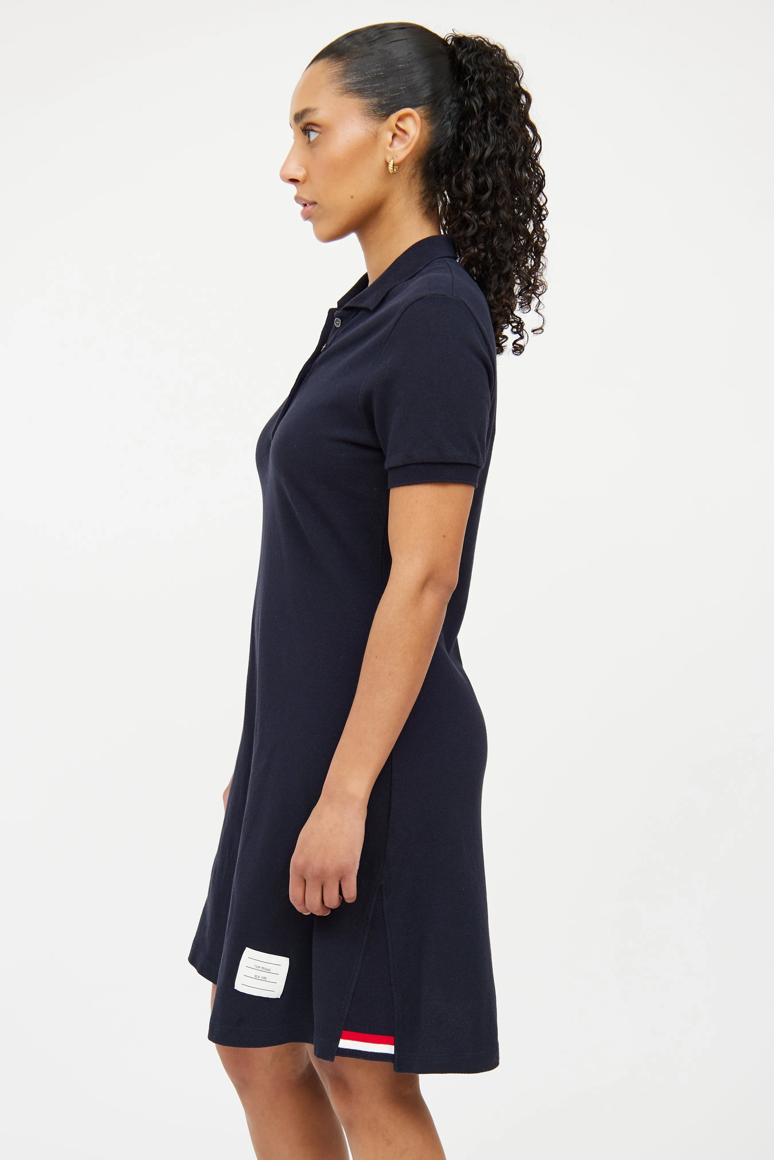 Navy Cotton Tennis Dress