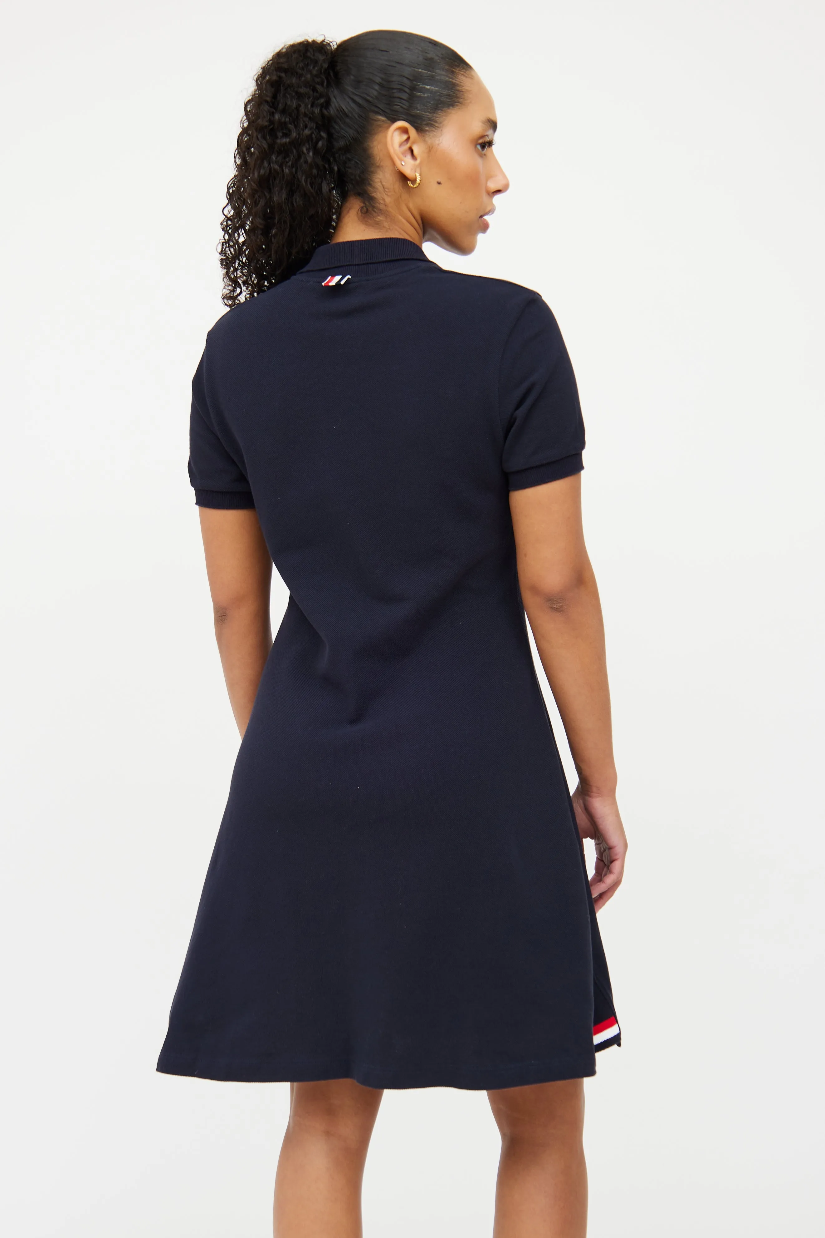 Navy Cotton Tennis Dress