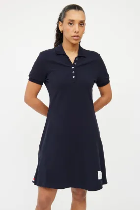 Navy Cotton Tennis Dress