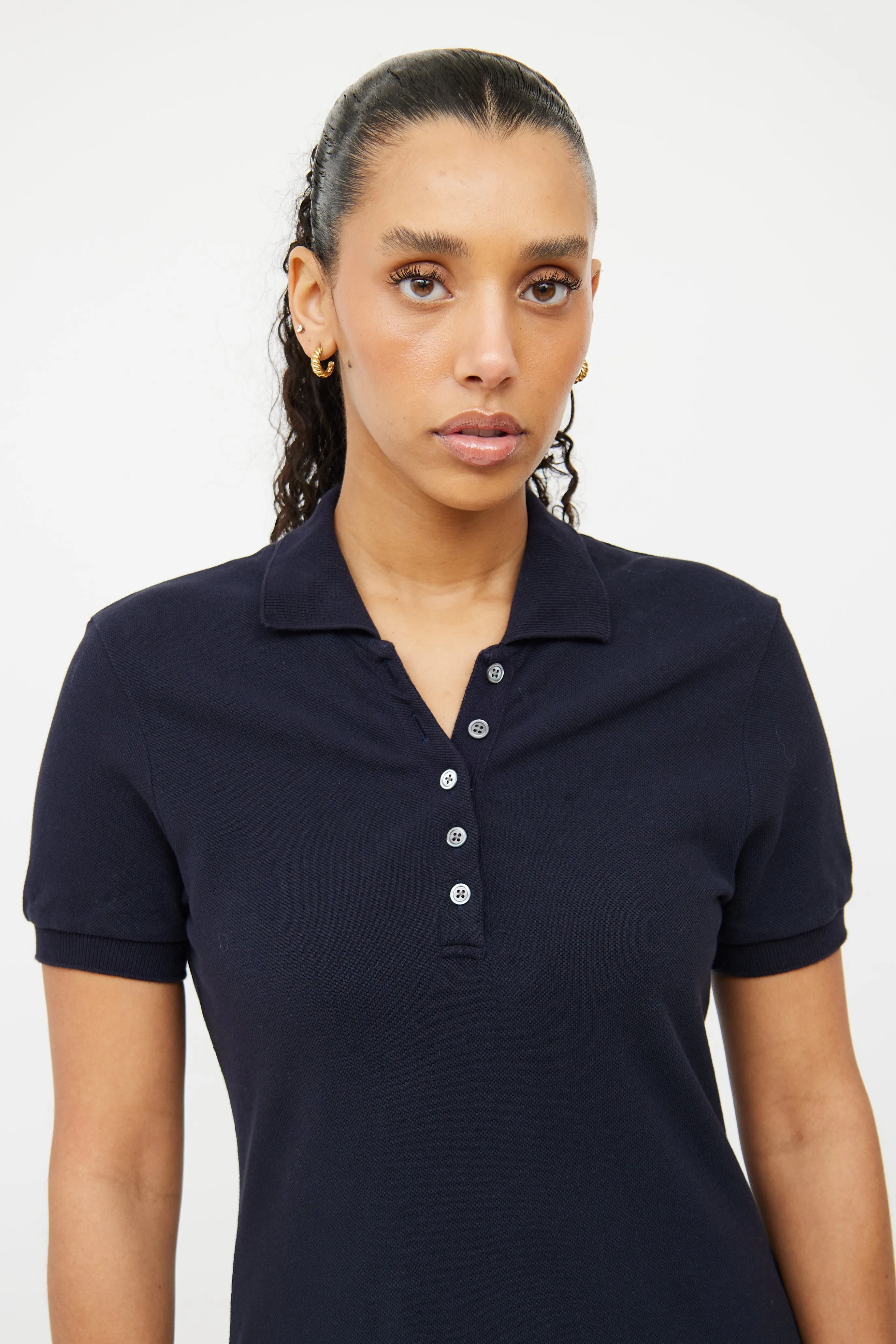 Navy Cotton Tennis Dress