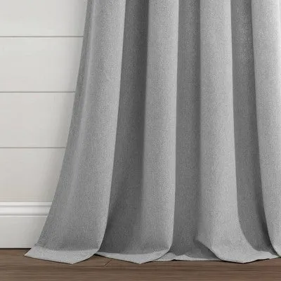 New - Set of 2 (84"x42") Farmhouse Boho Striped Woven Tassel Yarn Dyed Cotton Window Curtain Panels Light Gray - Lush Décor
