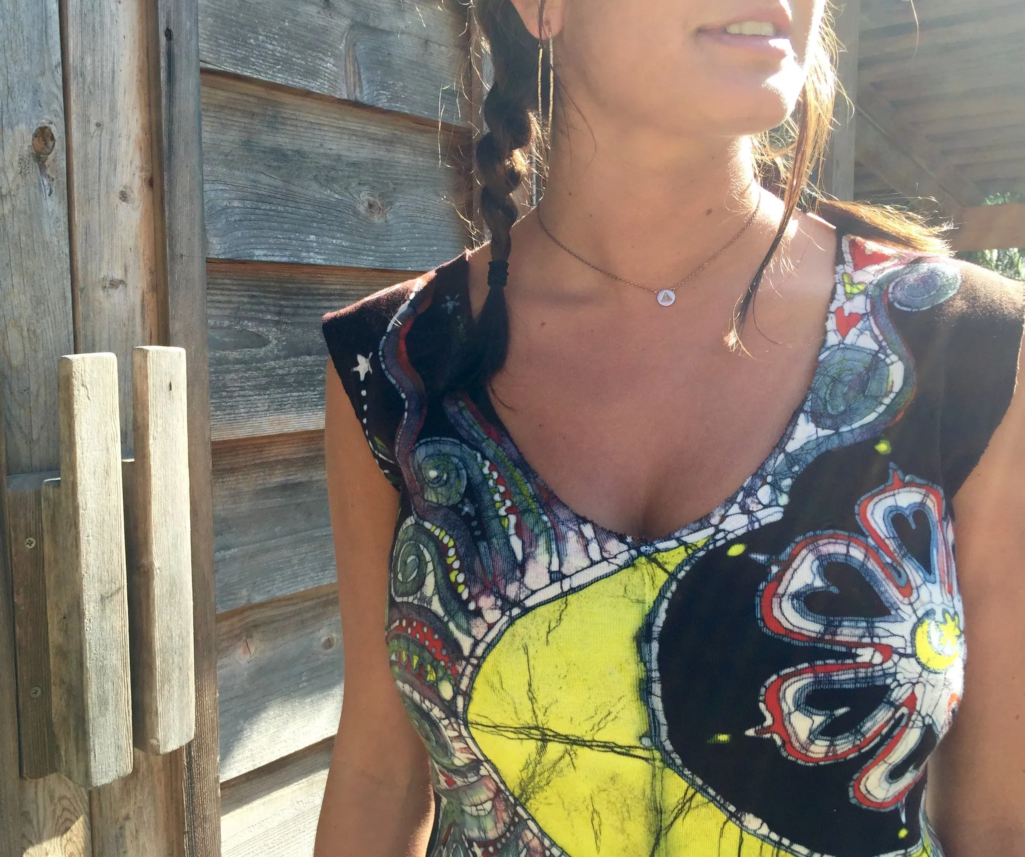 Night Bloom Flower Power Organic Cotton Batik Dress