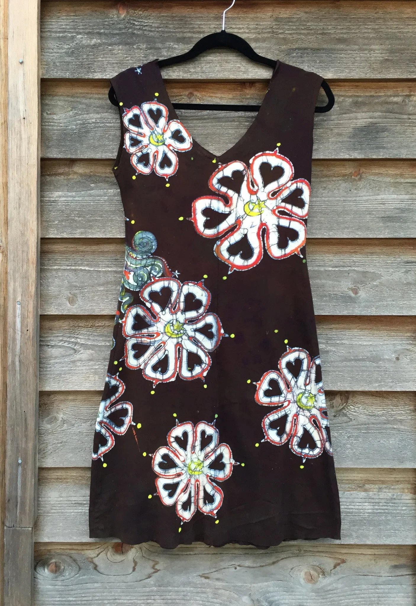 Night Bloom Flower Power Organic Cotton Batik Dress