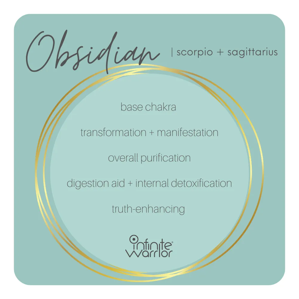 Obsidian Crystal Bracelet | Buddha