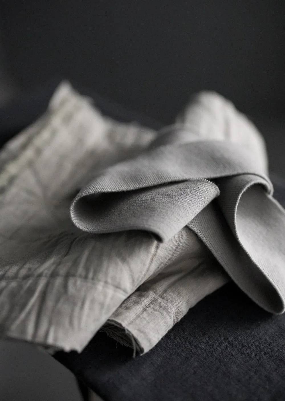 Organic Cotton Cuff Rib - Blue Grey