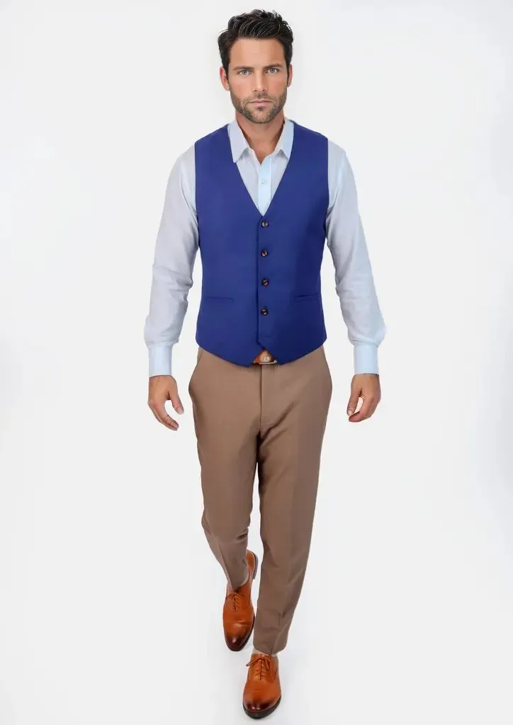 Royal Blue Twill Vest