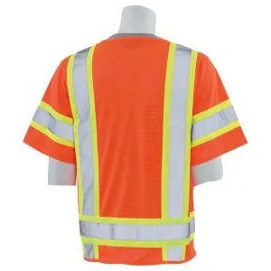 S680 Class 3 Solid Front/Mesh Back Surveyor's Safety Vest 1PC