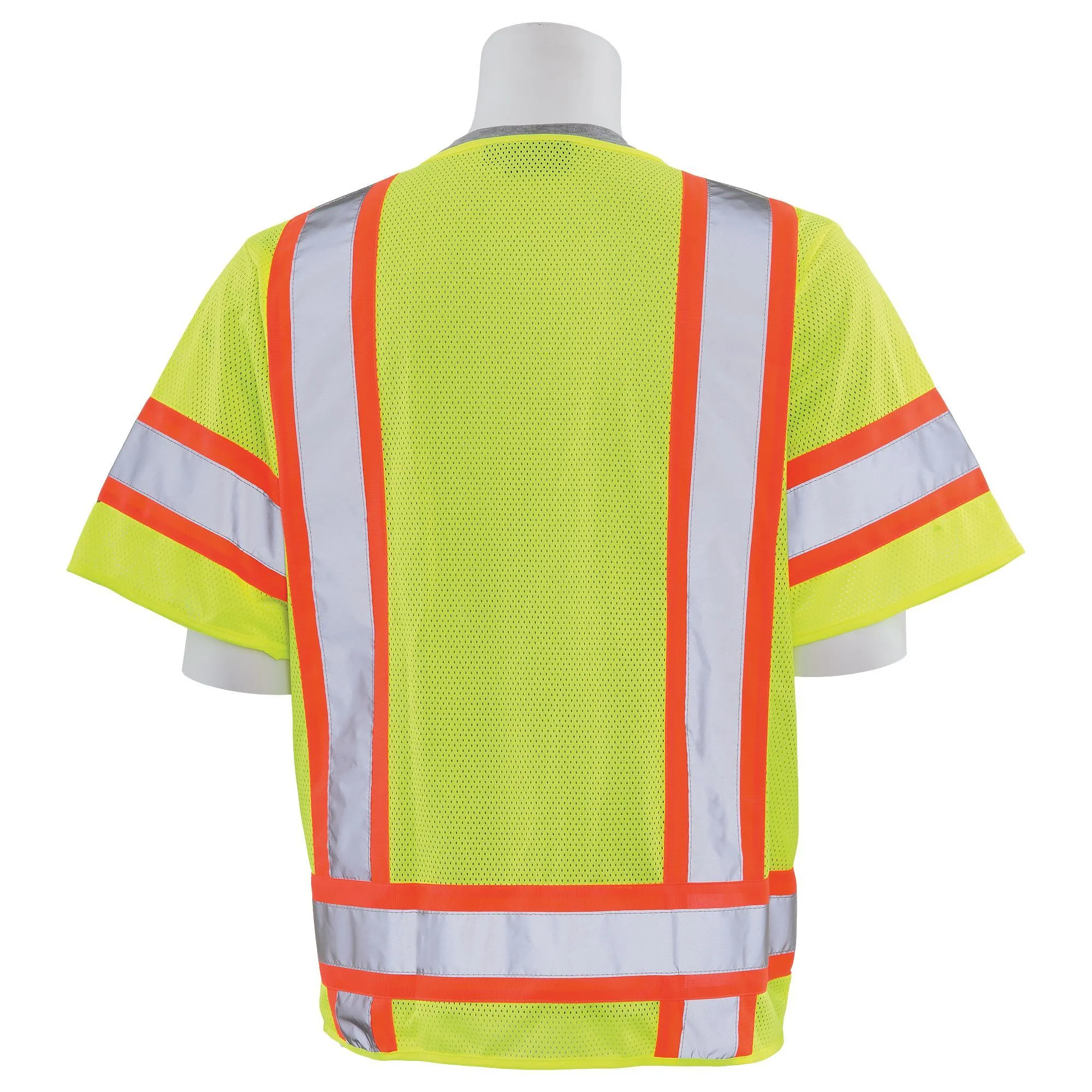 S680 Class 3 Solid Front/Mesh Back Surveyor's Safety Vest 1PC